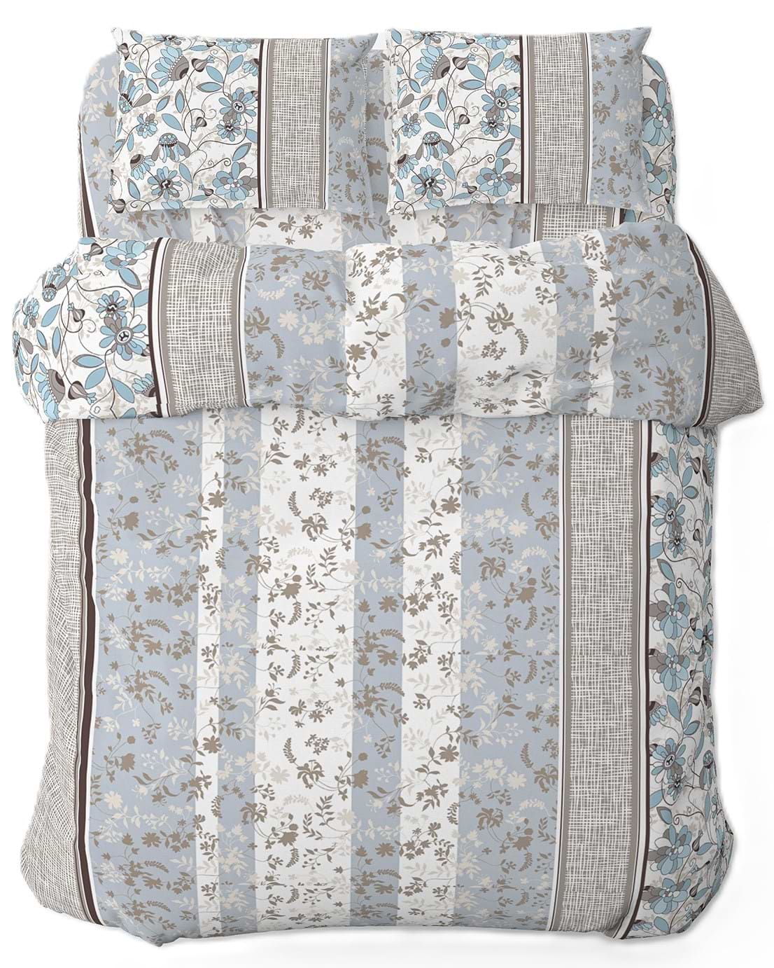 Комплект постельного белья Home Line УЮТ бязь 143 x 215 см Щ140 нав. 50х70 Голубо-бежевый (173517)