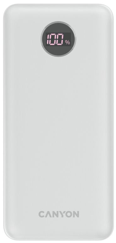 Батарея мобильная Canyon PB-2002 20000mAh PD White (CNE-CPB2002W) - Фото 1