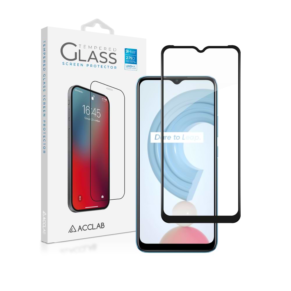 Захисне скло для смартфону ACCLAB Full Glue for Realme C25 Black (1283126518409)