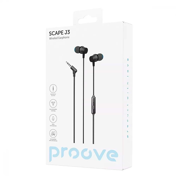 Фото - Навушники вкладиші дротові Proove Scape J3 3.5mm (WESJ30000801)