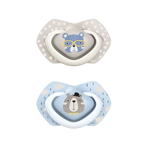 Фото - Симметричная пустышка Canpol babies 18+ мес BONJOUR PARIS 2 шт. - голубая (22/649_blu)