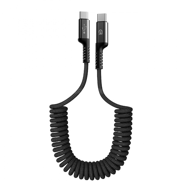 Фото - Кабель синхронизации данных Armorstandart AR17 Spiral USB-С to USB-C 3A 1m Black (ARM75392)