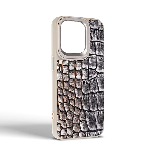 Фото - Чехол для смартфона Harder Glamorous Croco for Apple iPhone 15 Pro Grey Gold (ARM76762)