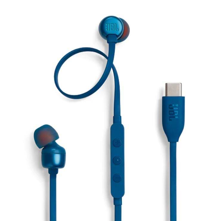 Наушники вкладыши проводные JBL Tune 310C USB-C Blue (JBLT310CBLU) - Фото 1