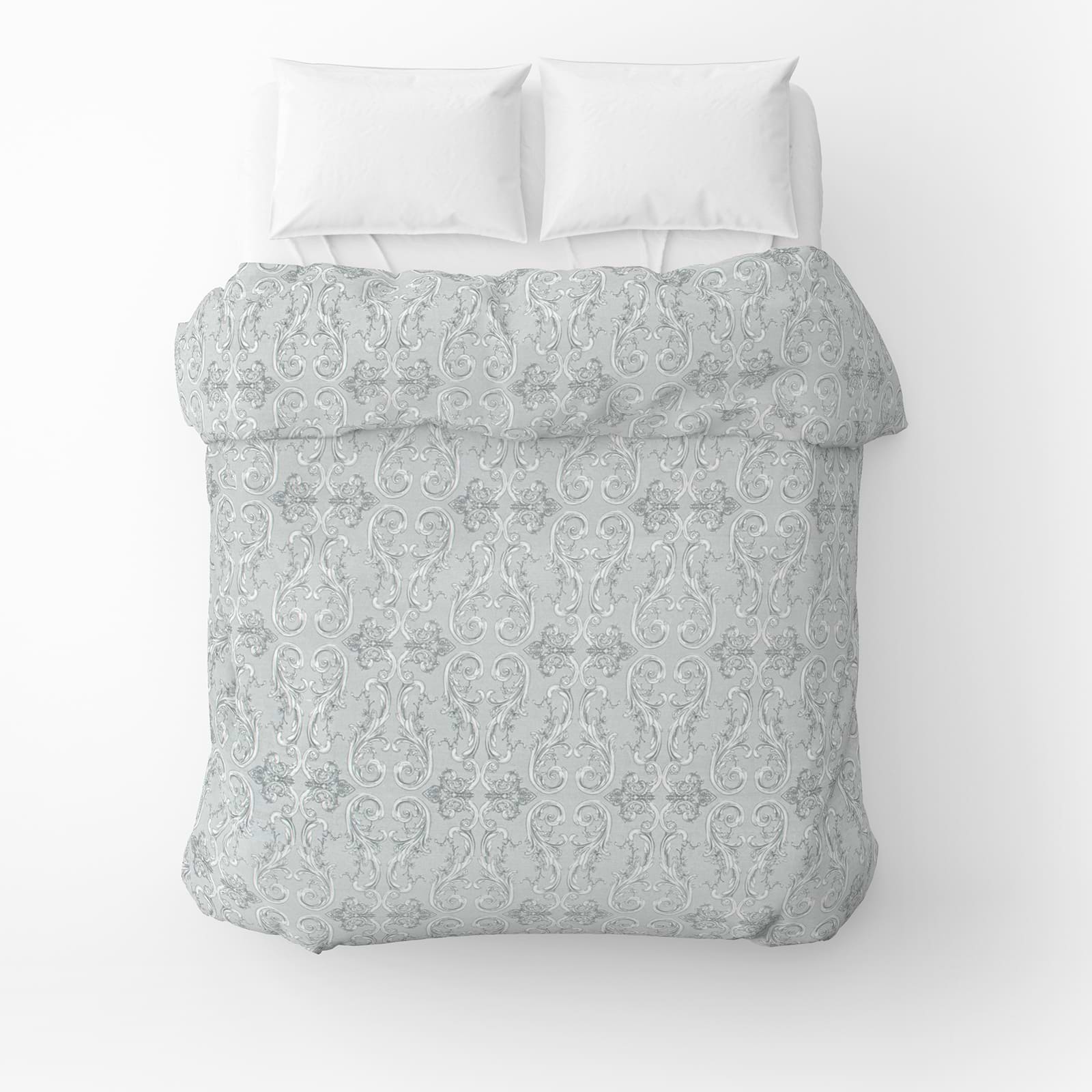 Підковдра двоспальна Home Line 175х215 Завитки сірий (181398)