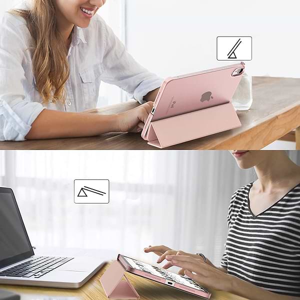 Фото - Чохол для планшета BeCover Tri Fold Hard for Apple iPad Air (4/5) 2020/2022 10.9'' Pink (709664)