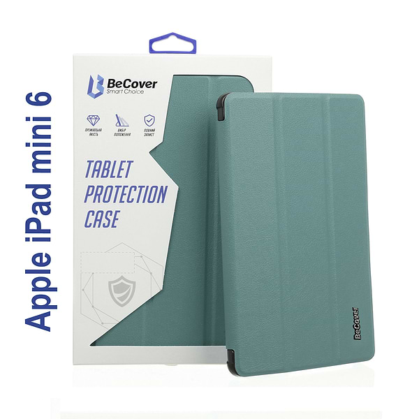 Фото - Чехол для планшета BeCover Soft Edge с креплением Apple Pencil for Apple iPad mini 6 2021 Green (706805)