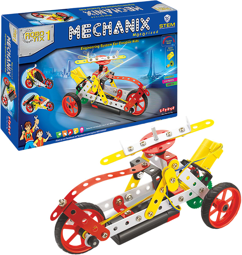 Металлический конструктор ZEPHYR "ROBOTIX" №1 (114 элм./8 моделей) (1018)
