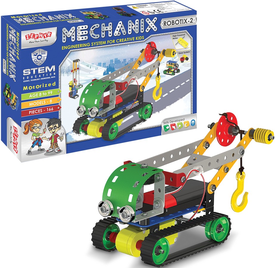 Металевий конструктор ZEPHYR "ROBOTIX" №2 (166 елм./8 моделей) (1063)