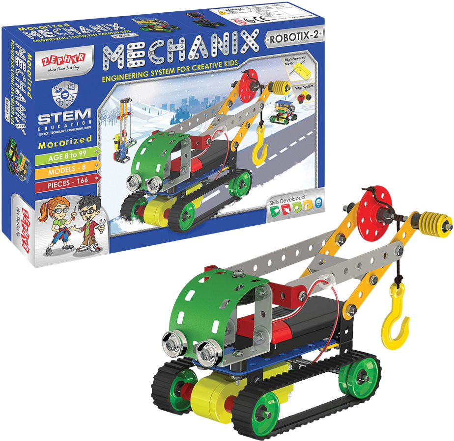 Металлический конструктор ZEPHYR "ROBOTIX" №2 (166 элм./8 моделей) (1063)