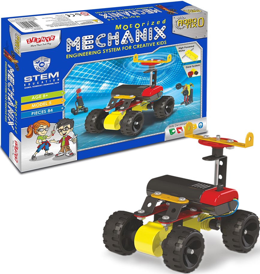 Металевий конструктор ZEPHYR "ROBOTIX" №0 (84 елм./5 моделей) (1027)