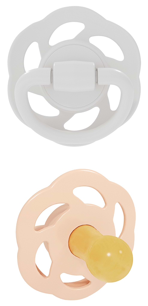 Круглая пустышка NIP Вишенка-Зелёная Серия Телесный/Крем (38747-51)