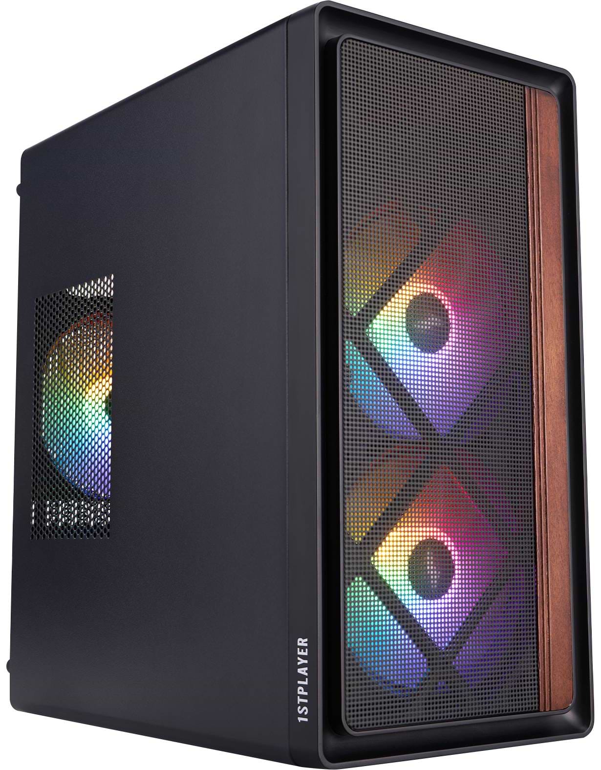 Корпус 1stPlayer WD1-BK-3F1 Black