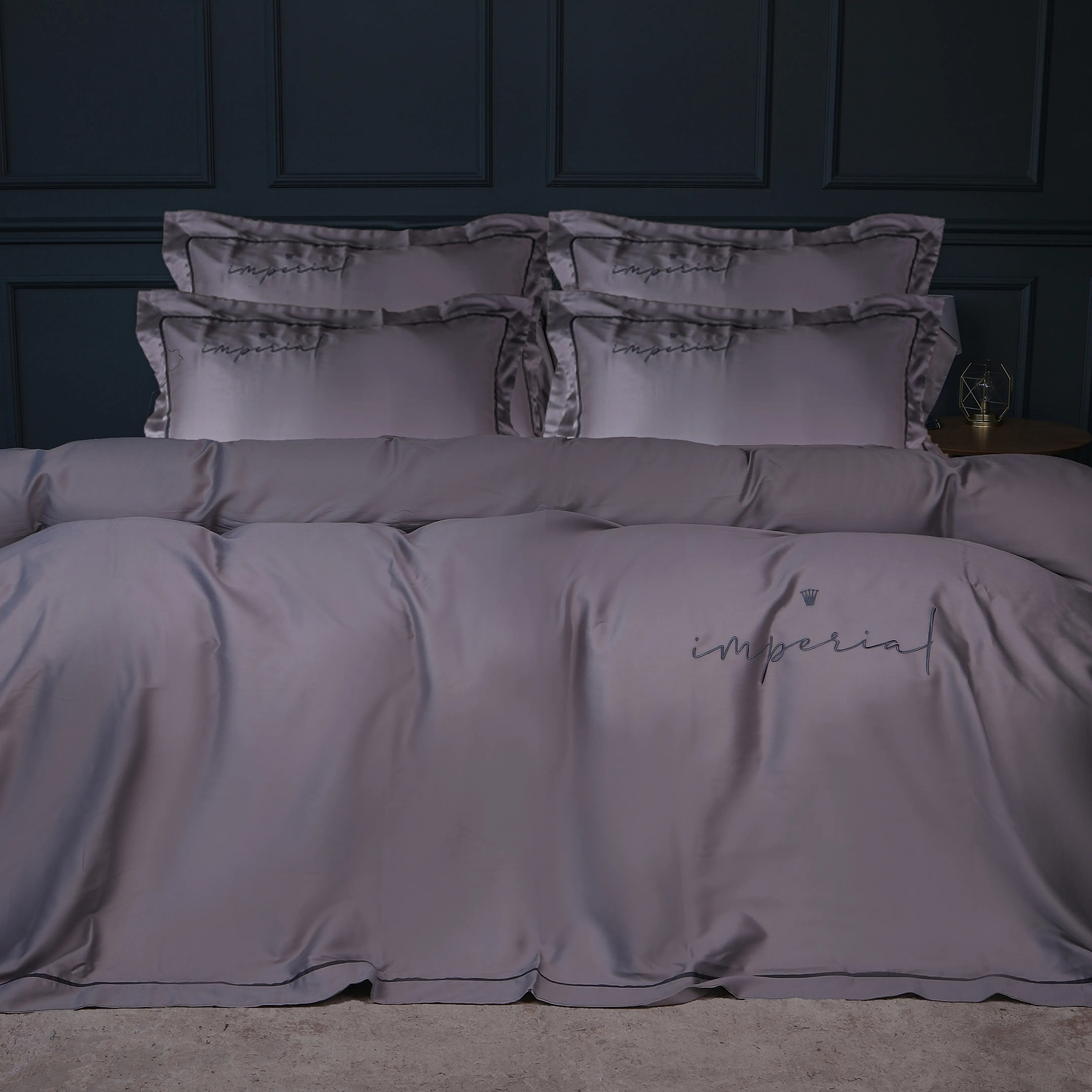 Комплект постельного белья MirSon 175х210 см Imperial Tencel №06 Gray (2200010755268)