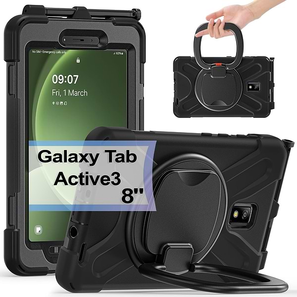 Фото - Чохол для планшета BeCover Heavy Duty Case With Stand Holder for Samsung Galaxy Tab Active 3 SM-T570/SM-T575/SM-T577 8" Black (713450)
