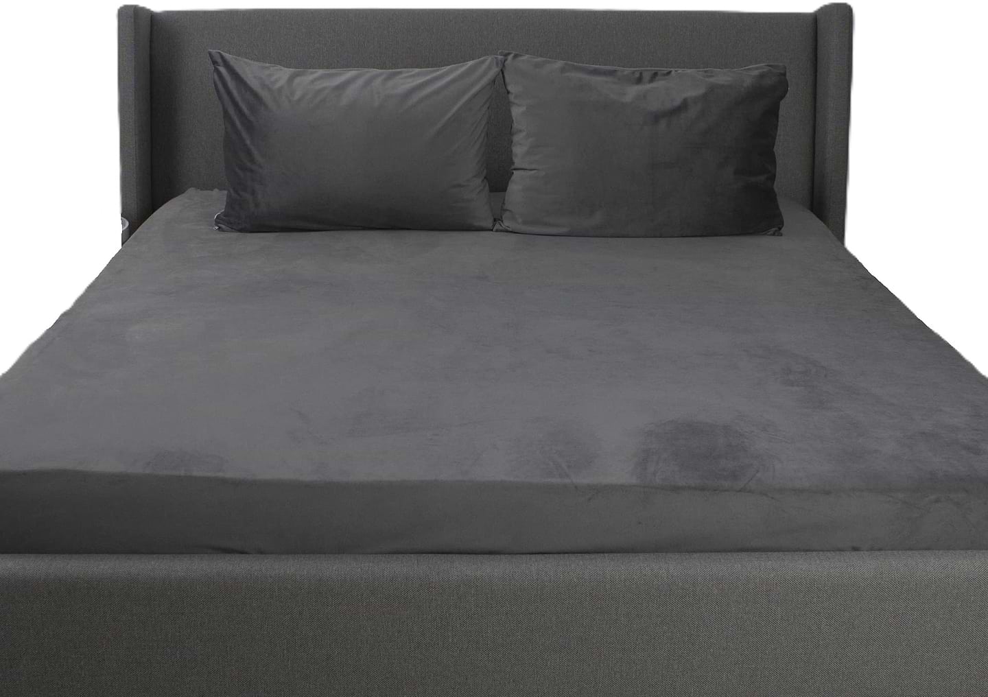 Простынь полуторная ТЕП VELOUR с резинкой 160х200 см Серый (2-04756_33917)