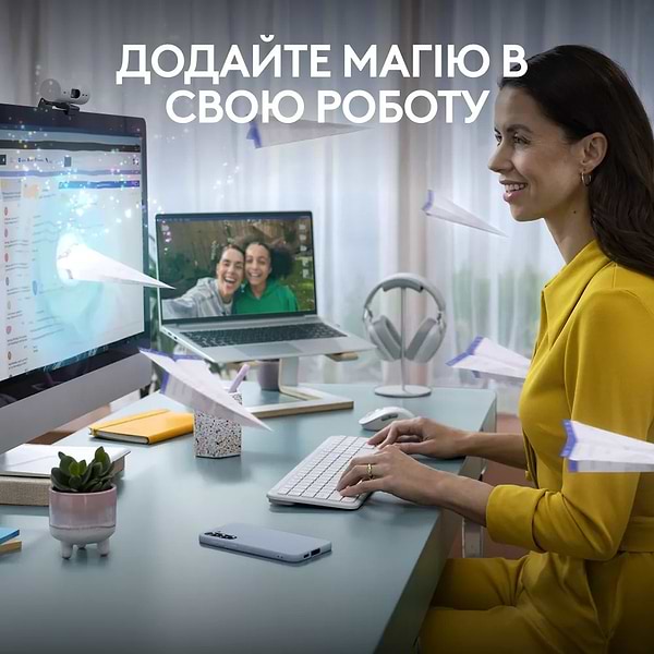 Фото - Клавіатура + миша бездротова Logitech Signature Slim Combo MK950 White (920-012491)