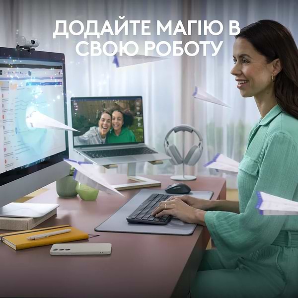 Фото - Клавиатура+мышь беспроводная Logitech Signature Slim Combo MK950 for Business Graphite (920-012508)