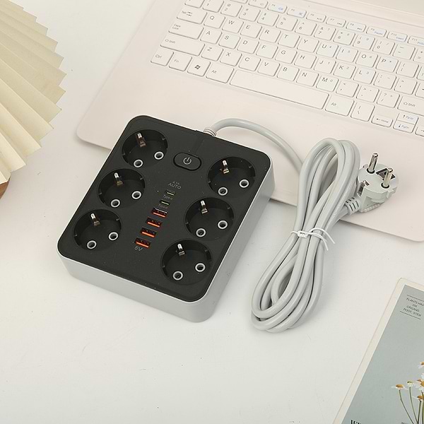 Фото - Уценка - Сетевой фильтр XOKO SP-6-4-2 2 м 6 розетки 6 USB Black (XK-SP-6-4-2-BK)