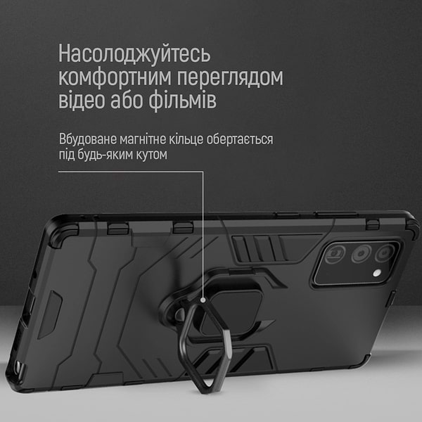 Фото - Чехол для смартфона Colorway AntiShock Magnet Ring Samsung Galaxy S25 Black (CW-CAMRSG931-BK)