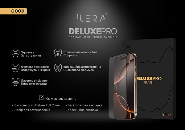 Фото - Защитное стекло для смартфона ILera DeLuxe Original Glass for iPhone 16E/14/13/13 Pro (iLDel16E)