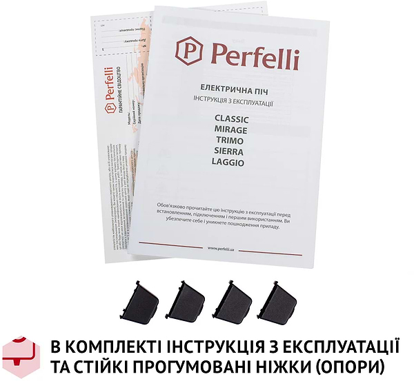 Фото - Піч електрична Perfelli TRIMO 48 RED