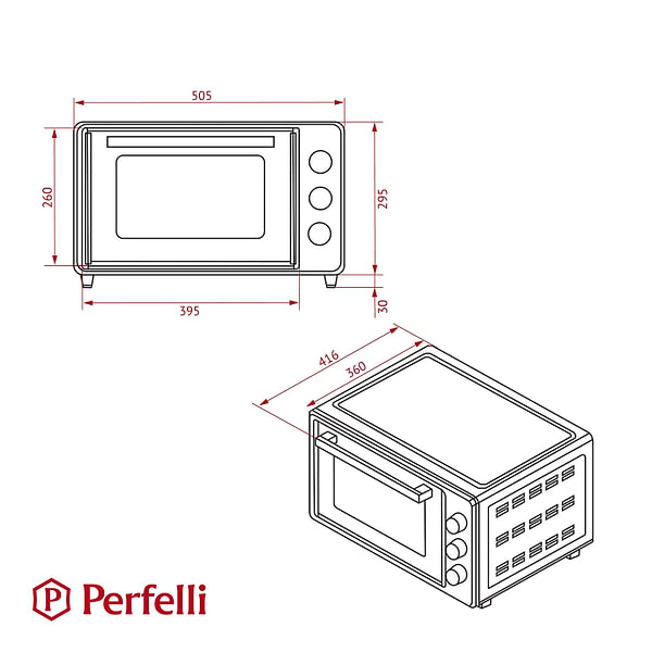Фото - Уценка - Печь электрическая Perfelli CLASSIC 37 GREY