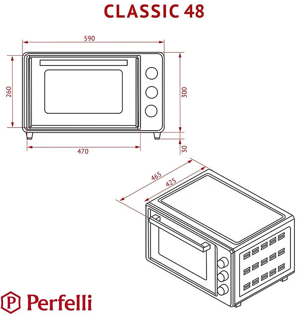 Фото - Піч електрична Perfelli CLASSIC 48 IVORY