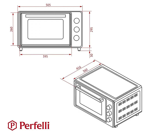 Фото - Печь электрическая Perfelli CLASSIC 37 BLACK