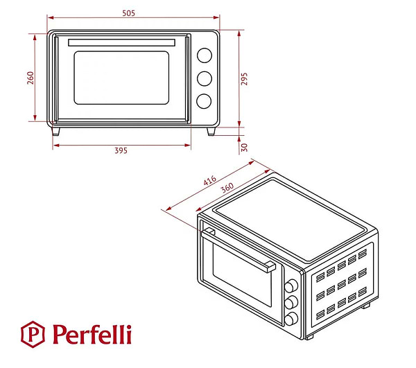 Фото - Піч електрична Perfelli CLASSIC 37 WHITE