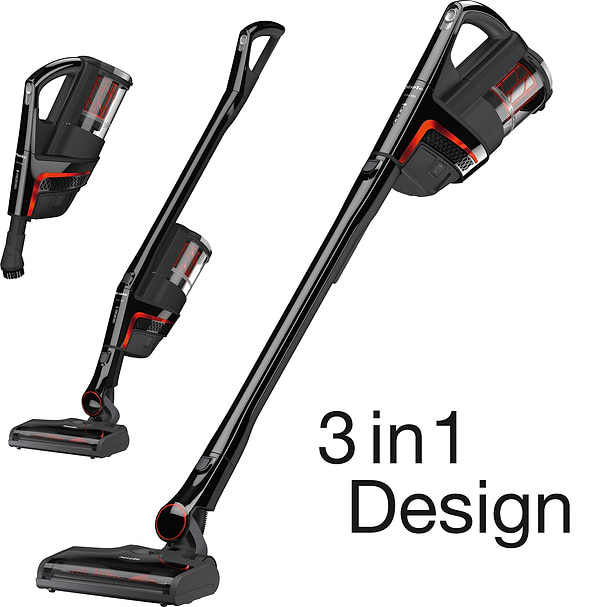 Фото - Пилосос ручний для дому Miele SMUL1 05 TRIFLEX HX1 Чорний обсидіан/Червоний