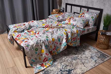 Комплект постельного белья Moon&Star Бязь Gold Люкс «Dream Patrol» 200х220 нав. 2х50х70 (MS-820004001)