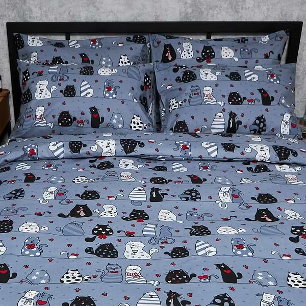 Фото - Комплект постельного белья Moon&Star Бязь Gold Люкс «Feline Fun» 200х220 нав. 2х70х70 (MS-820006312)