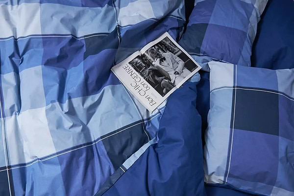 Фото - Комплект постельного белья Moon&Star Бязь Gold Люкс «Finland Blue» 200х220 нав. 4х70х70 (MS-820004879)