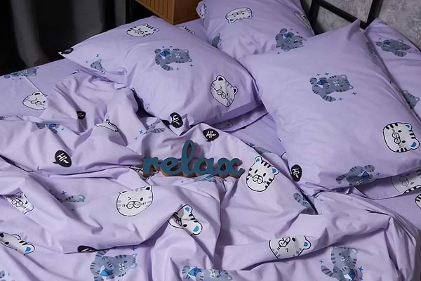 Фото - Комплект постільної білизни Moon&Star Бязь Gold Люкс «Hello Kitty» 200х220 нав. 4х70х70 (MS-820004039)