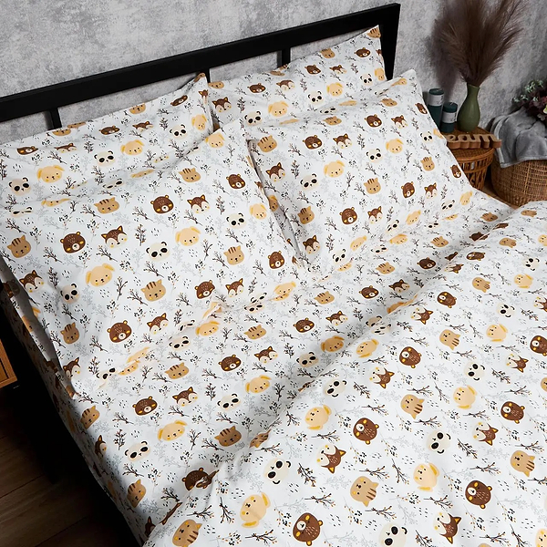 Фото - Комплект постільної білизни Moon&Star Бязь Gold Люкс «Jungle Joy» King Size 220x240 нав. 2х70х70 (MS-820006407)