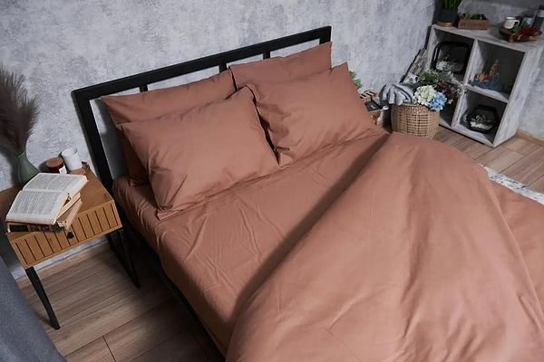 Фото - Комплект постельного белья Moon&Star Бязь Gold Люкс «Light Brown» 200х220 нав. 2х70х70 (MS-820004527)