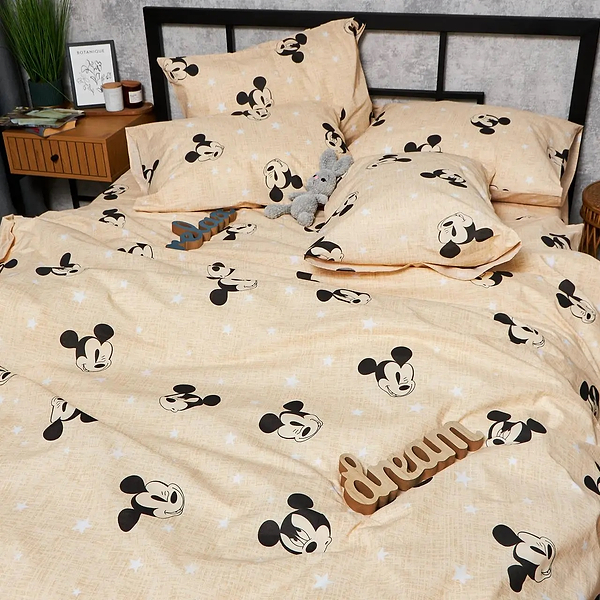 Фото - Комплект постільної білизни Moon&Star Бязь Gold Люкс «Mickey Mouse» King Size 220x240 нав. 2х50х70 (MS-820006476)