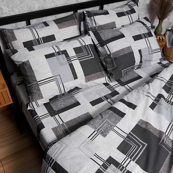 Фото - Комплект постільної білизни Moon&Star Бязь Gold Люкс «Modern Vision» King Size 220x240 нав. 2х70х70 (MS-820006512)