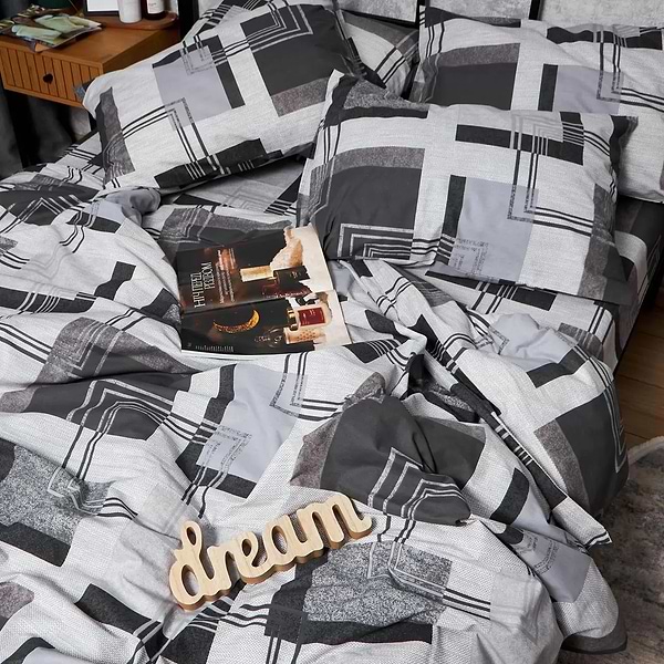 Фото - Комплект постільної білизни Moon&Star Бязь Gold Люкс «Modern Vision» King Size 220x240 нав. 2х70х70 (MS-820006512)