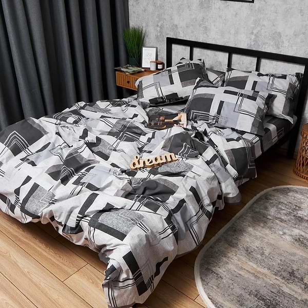 Фото - Комплект постільної білизни Moon&Star Бязь Gold Люкс «Modern Vision» King Size 220x240 нав. 2х70х70 (MS-820006512)