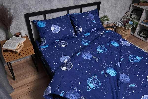 Фото - Комплект постільної білизни Moon&Star Бязь Gold Люкс «Planets» 200х220 нав. 2х40х60 (MS-820004805)