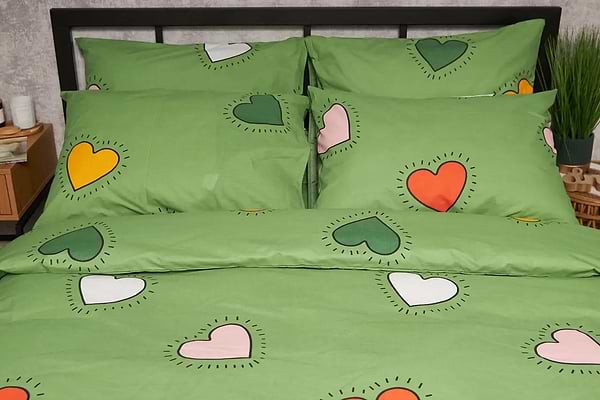 Фото - Комплект постельного белья Moon&Star Бязь Gold Люкс «Rainbow Hearts» 200х220 нав. 2х70х70  (MS-820005367)