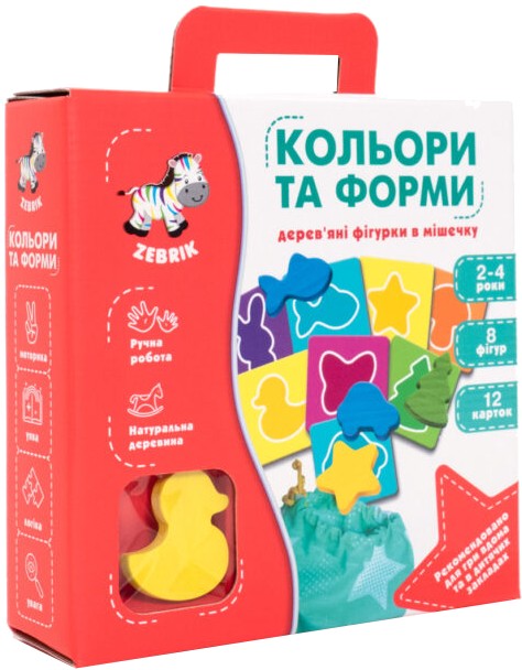 Настільна гра розвиваюча (3-4 роки) Vladi Toys "Кольори та форми" (укр) (ZB2001-01) - Фото 1
