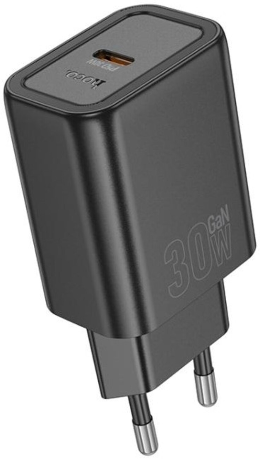 Сетевое зарядное устройство HOCO N62 PD30W charger (EU) Black (6942007644297)