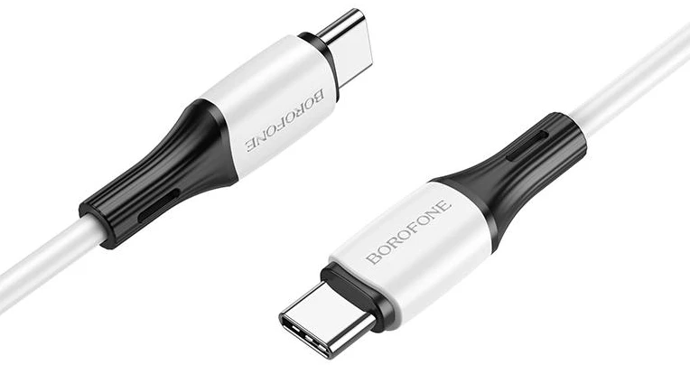 Кабель BOROFONE BX79 Type-C to Type-C 3A,60W, 1m White (6974443384819)