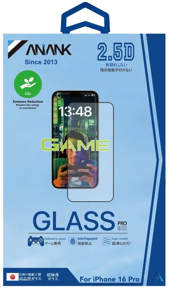 Фото - Защитное стекло для смартфона Anank 2.5D Anti-Fingerprint Glass for iPhone 16 Pro (2003105)