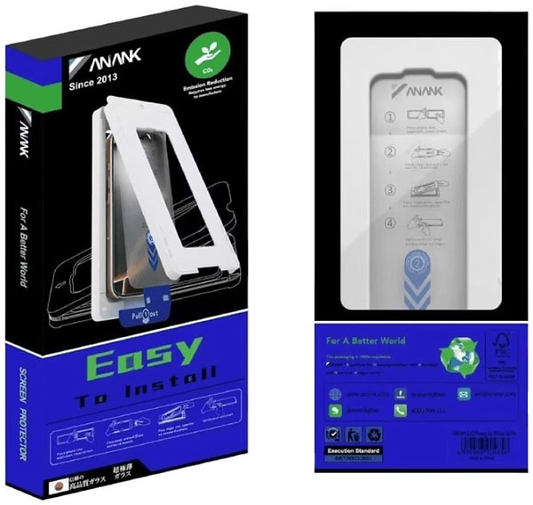 Фото - Защитное стекло для смартфона Anank 2.5D Curved Clear (2pcs) Glass with installation box for iPhone 16 Pro Max (2003214)