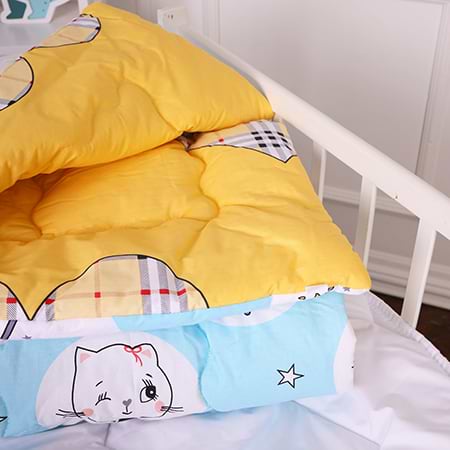 Фото - Ковдра дитяча зима MirSon антиалергенна Kids Time 20-0044 Cats and bunnies 140х205 см Бавовна (2200009666438)