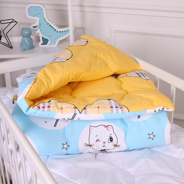 Фото - Ковдра дитяча зима MirSon антиалергенна Kids Time 20-0044 Cats and bunnies 140х205 см EcoSilk (2200009666445)